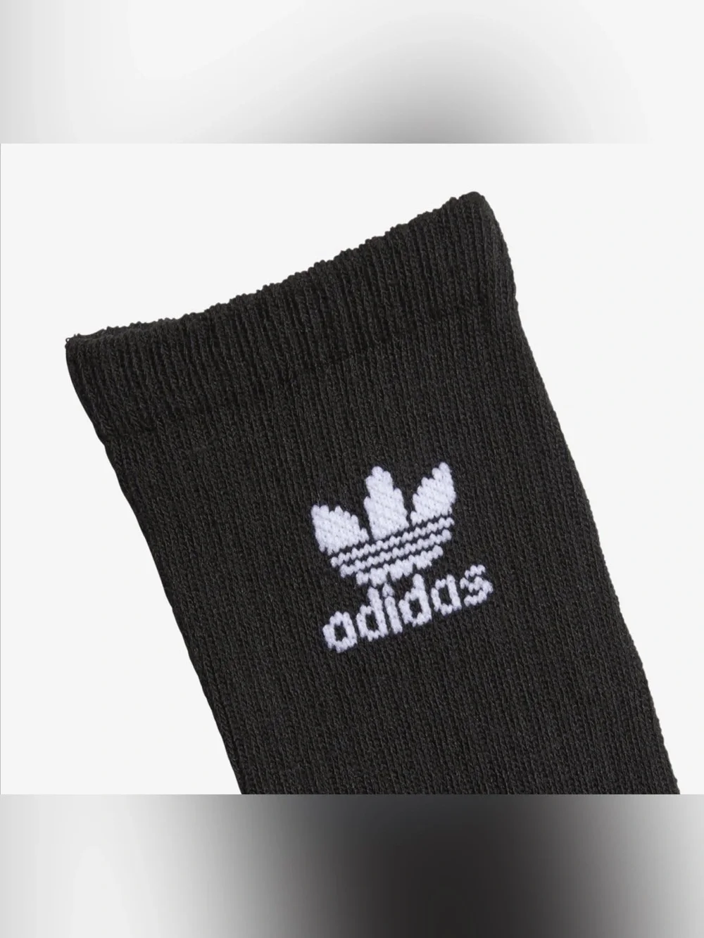 Adidas Originals White Black Trefoil logo Cushioned Tall Crew Socks multi size